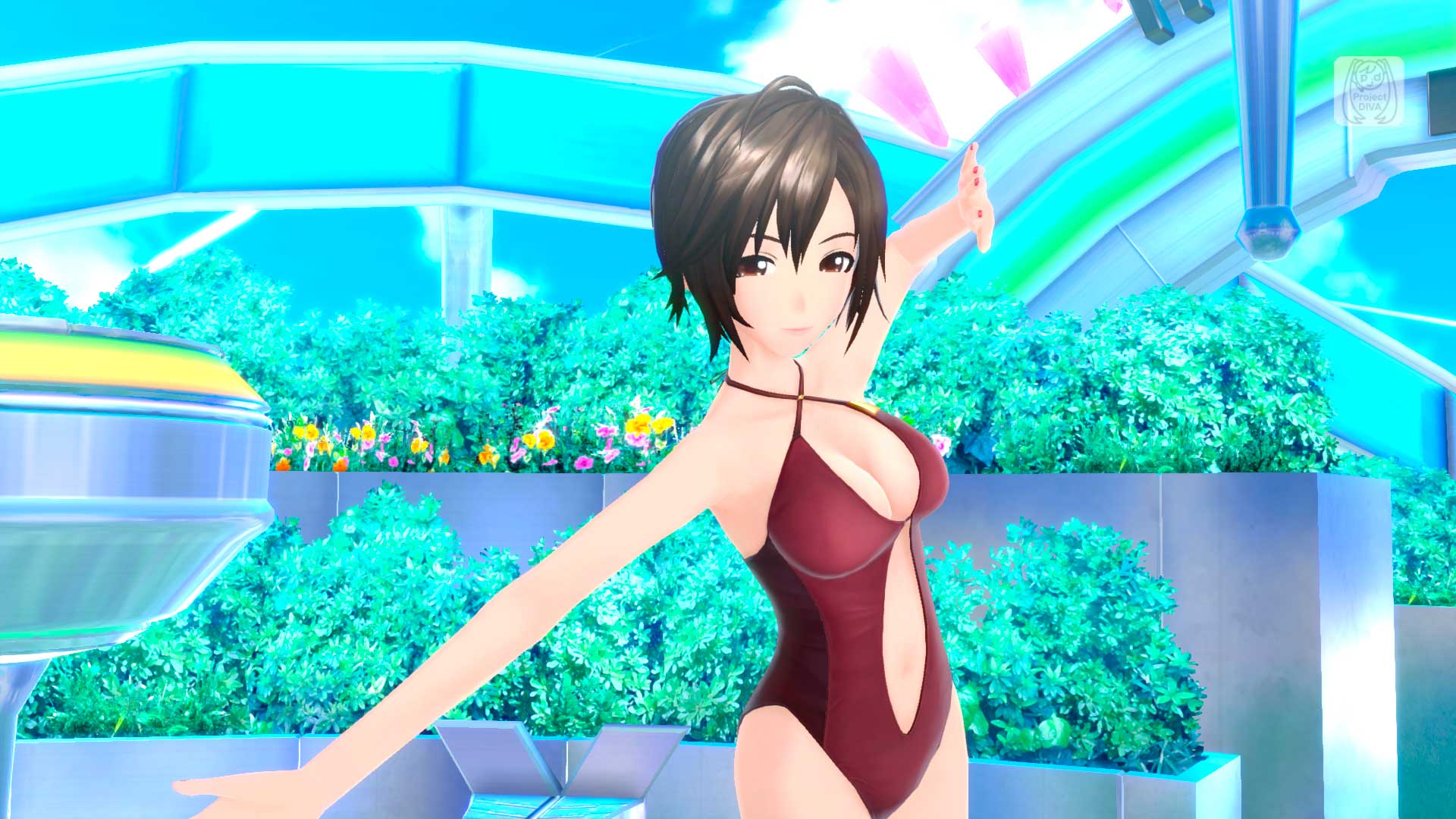 Hatsune Miku Project Diva F 2nd Meiko Swimwear Module On Ps3